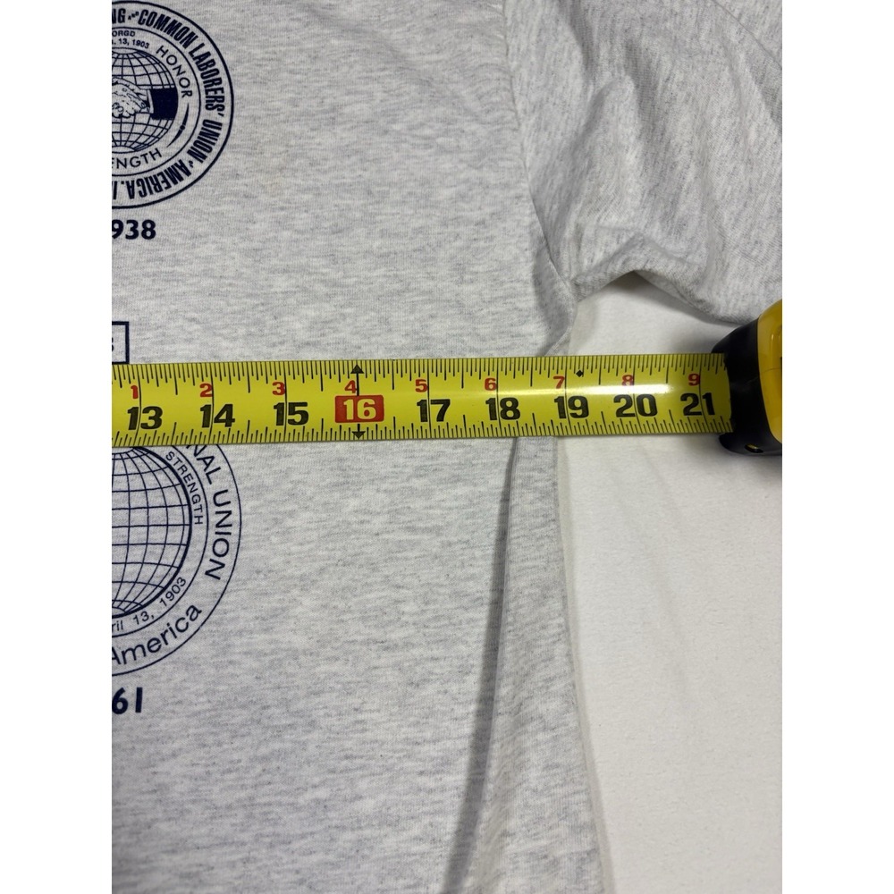 Vtg 2003 LIUNA Laborers Union 100th Anniversary T Shirt Large Gray Union Line - Picture 7 of 8